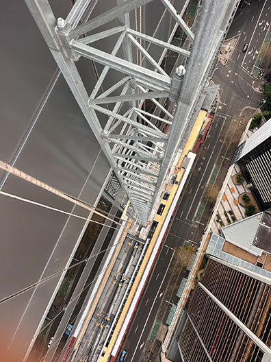 Sydney rope access work rooftop view