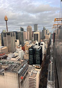 Rope access Sydney city view